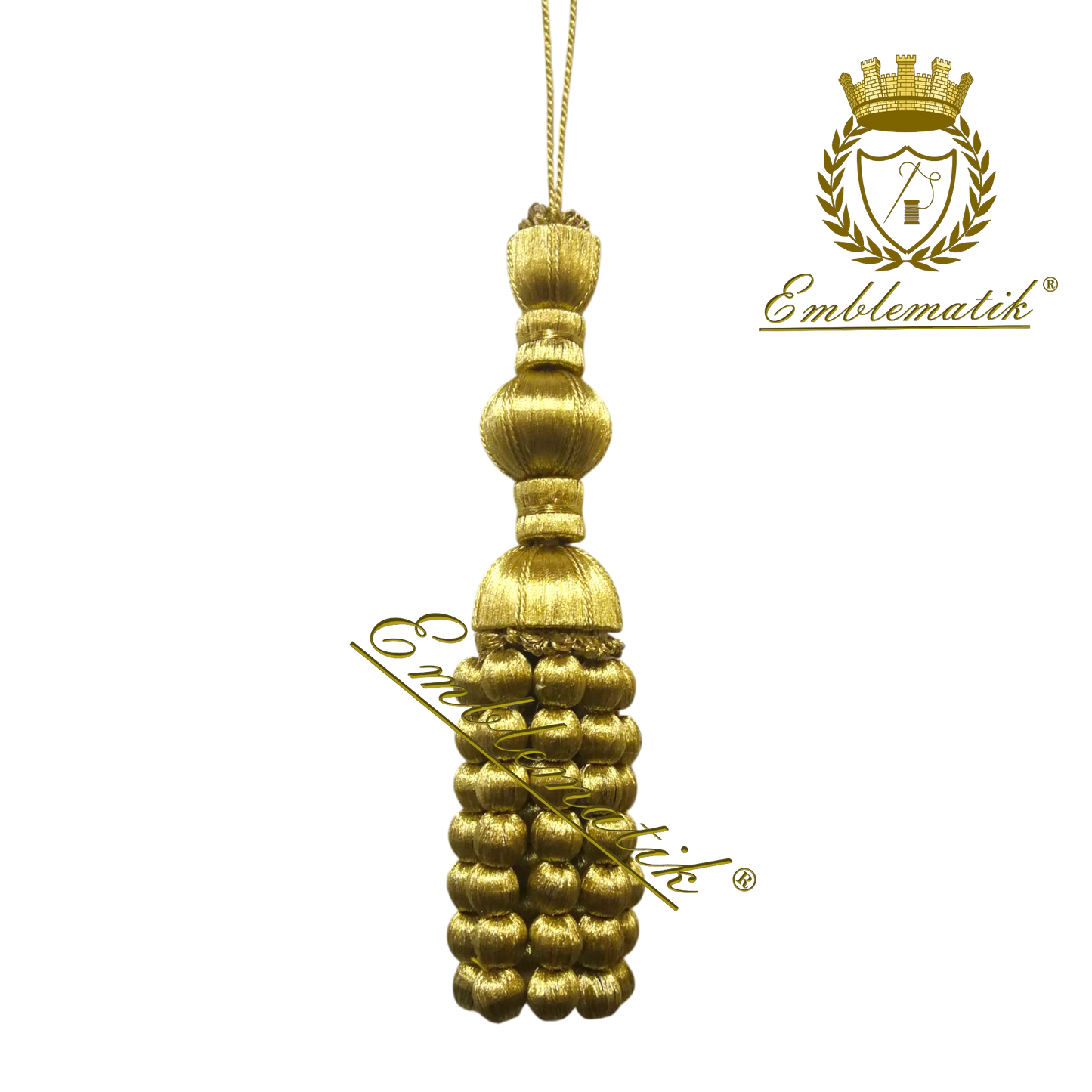 Nappa con palline metalliche fatte a mano 18 cm