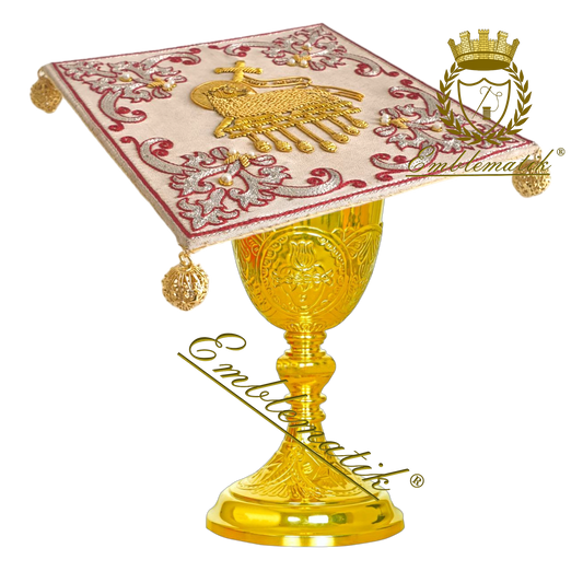 Chalice Pall Hand Embroidered Lamb