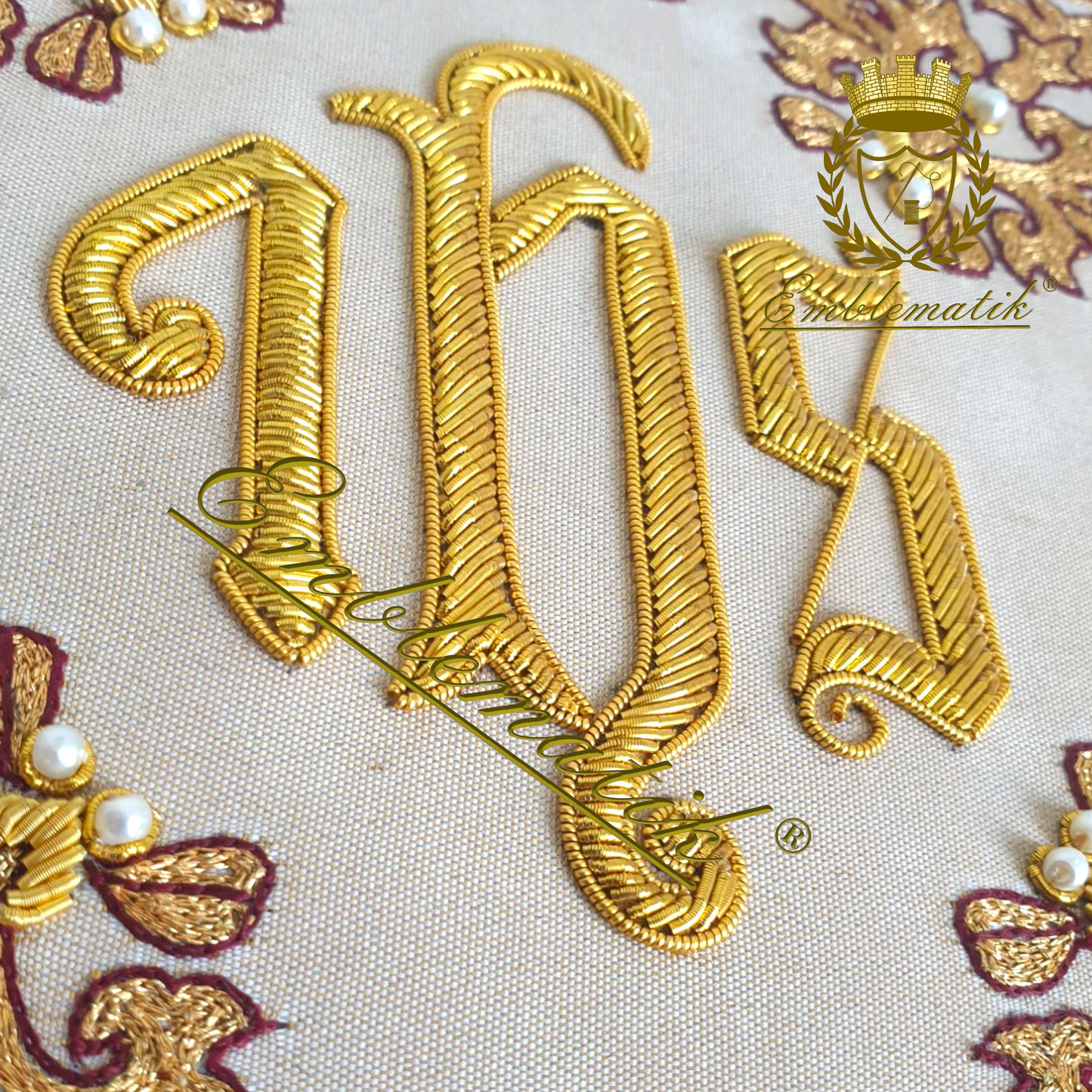 Hand Embroidered Chalice Pall IHS