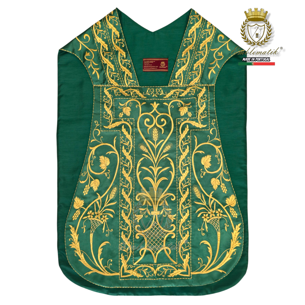 Embroidered Roman Chasuble on Premium Silk available in many colors